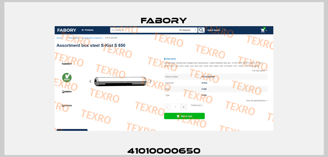 41010000650 Fabory